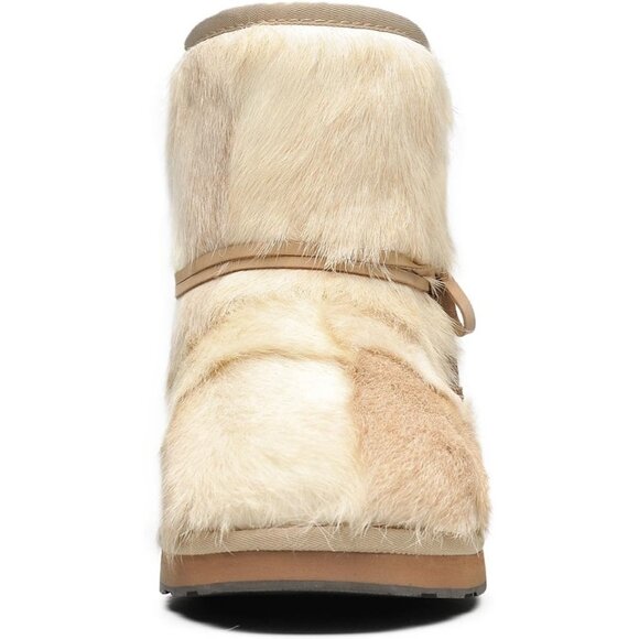 Women's White Casual And Versatile Wool Winter Warm Simple Snow Boots - Picture 4 of 7